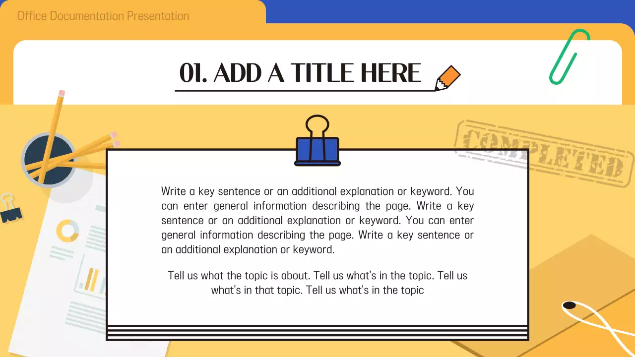 블루 모던 오피스 프레젠테이션