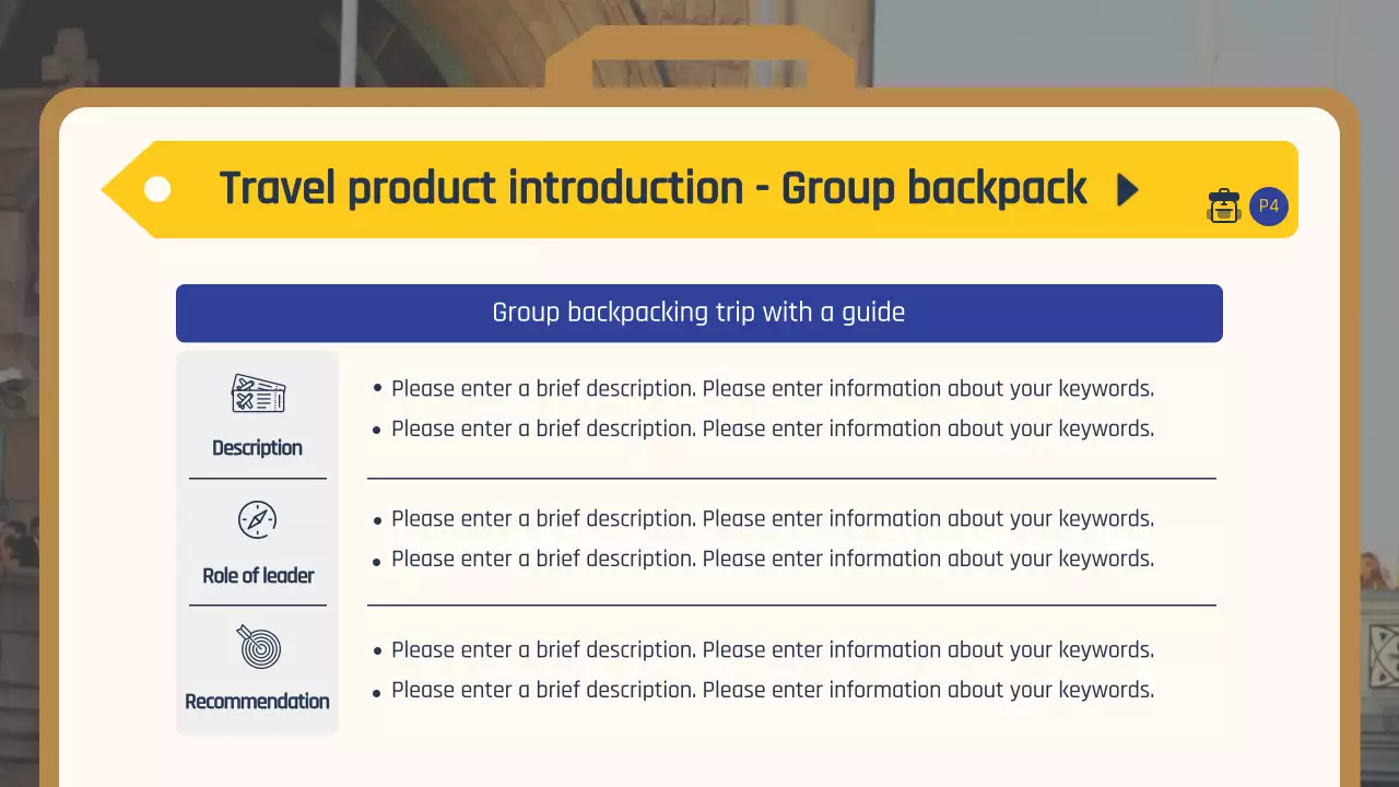 옐로우 모던 여행 가이드 프레젠테이션
