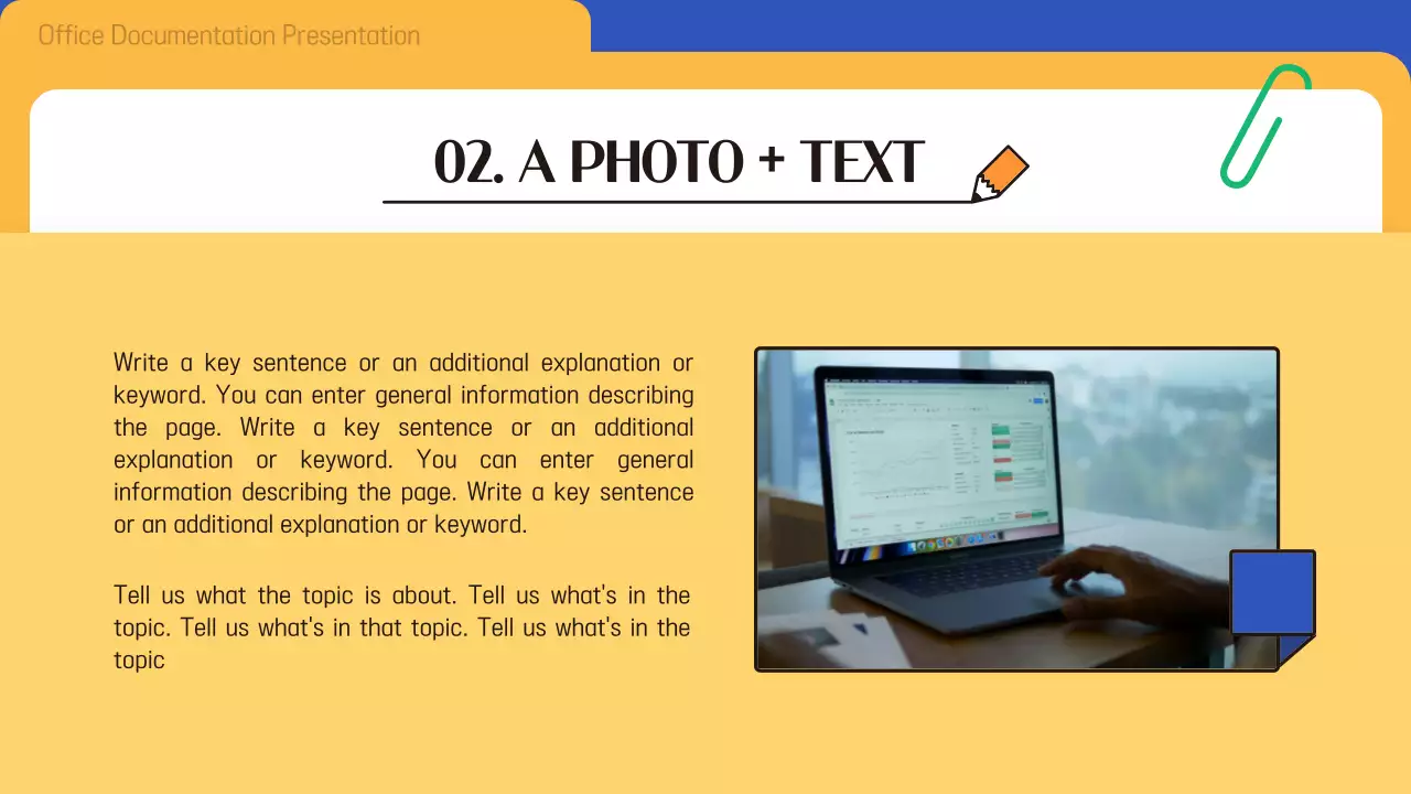 블루 모던 오피스 프레젠테이션