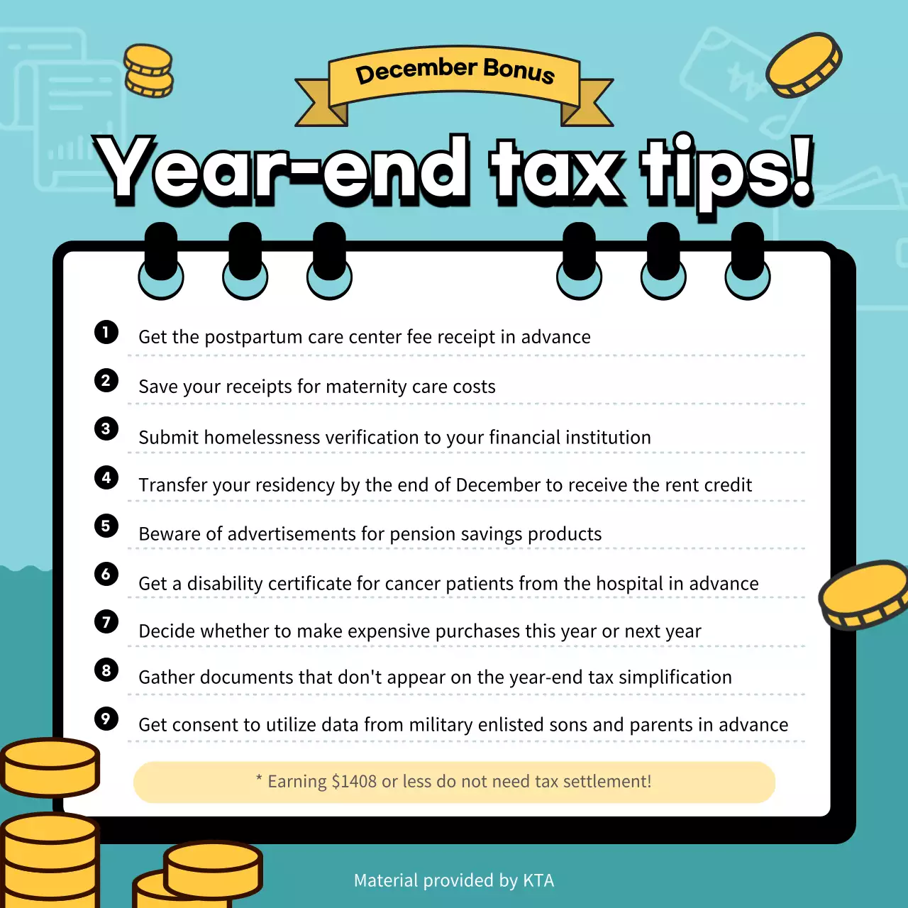 Teal Simple Tax Guide Social Media Post