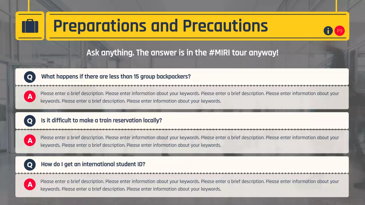 옐로우 모던 여행 가이드 프레젠테이션