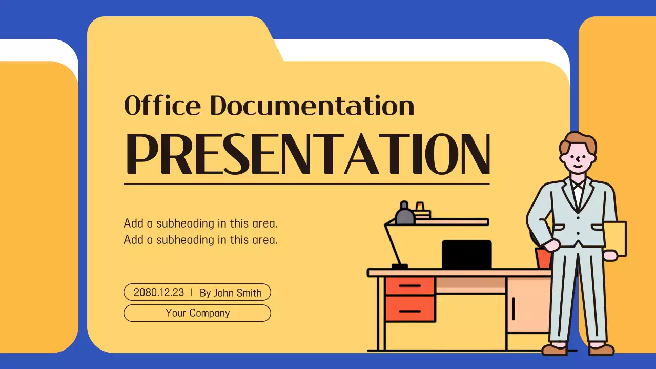 블루 모던 오피스 프레젠테이션
