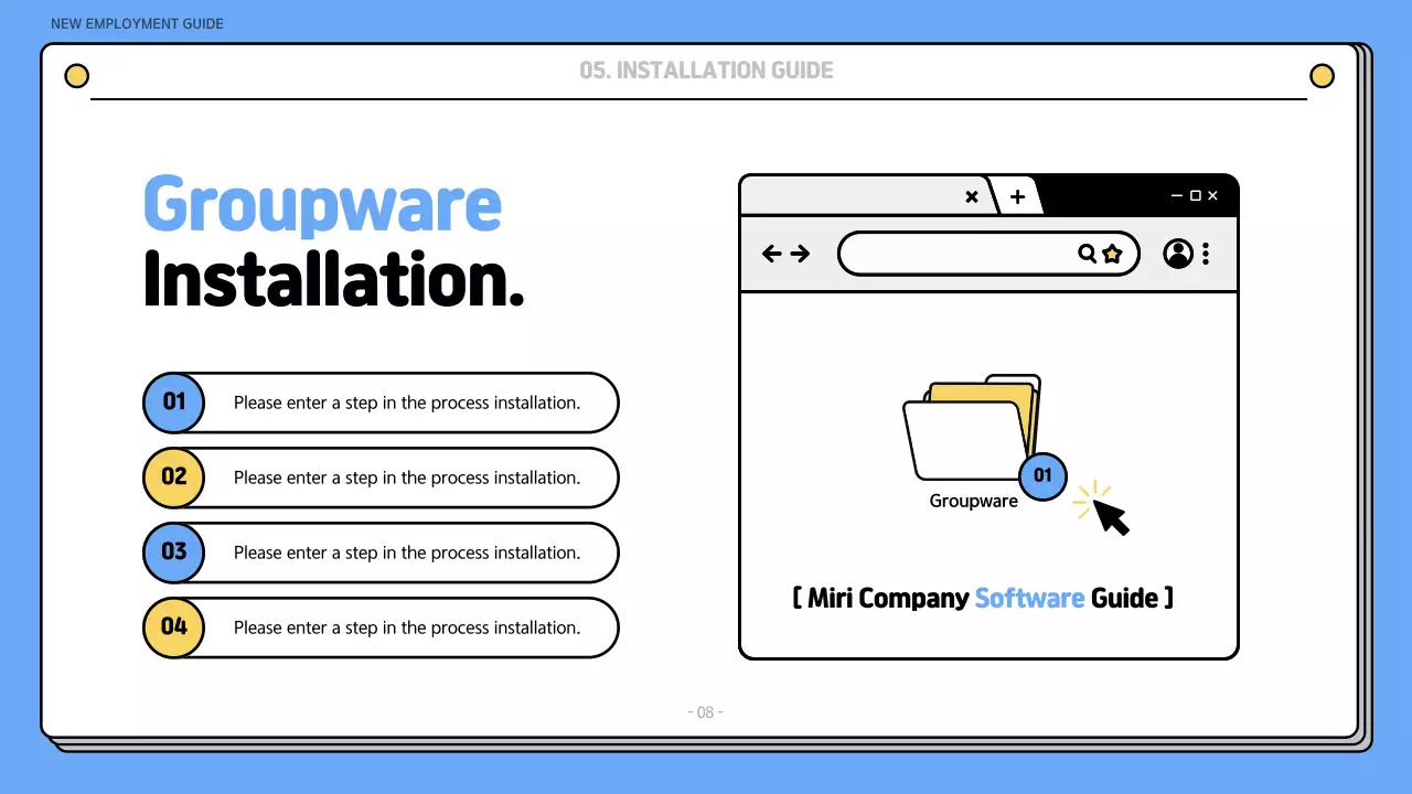 Bài thuyết trình hướng dẫn sử dụng Blue Simple Onboarding