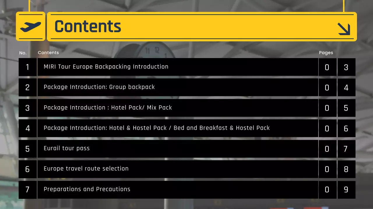 옐로우 모던 여행 가이드 프레젠테이션