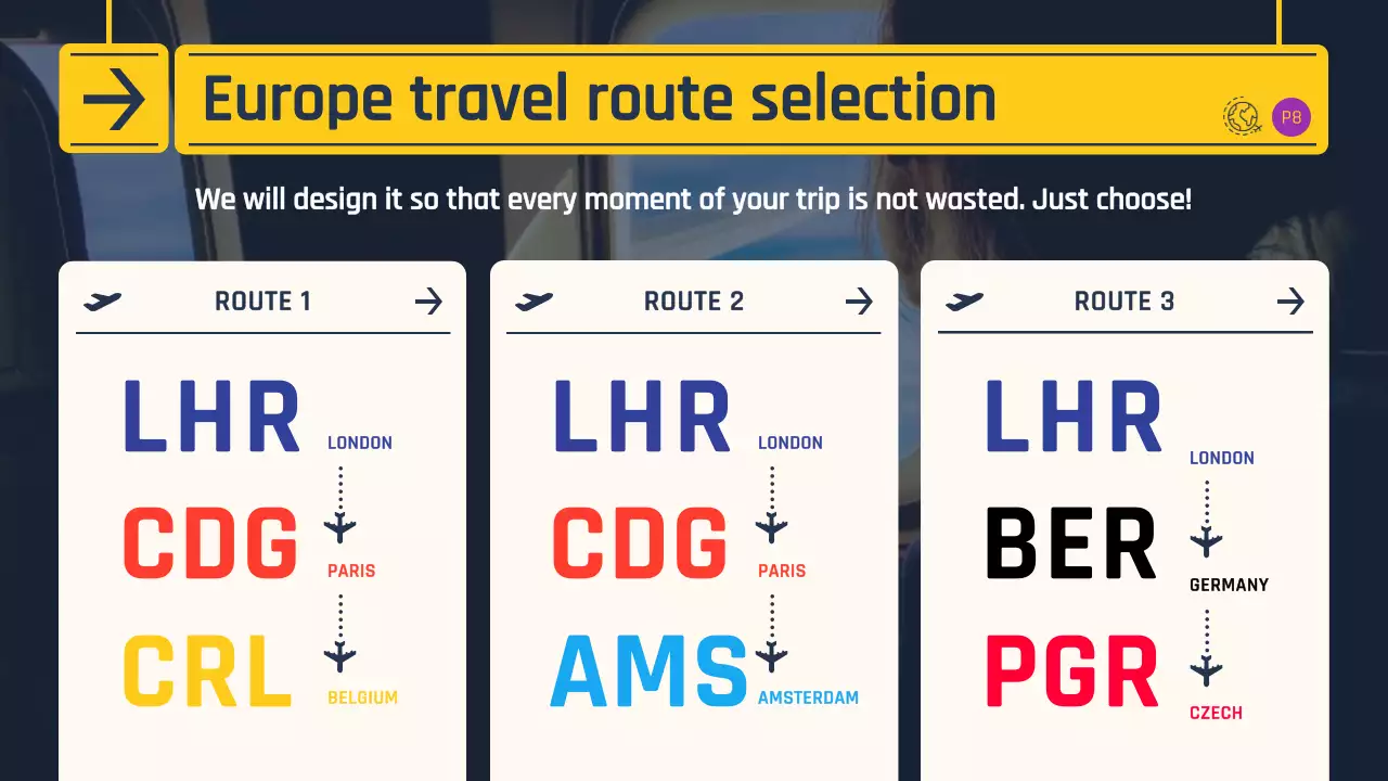 옐로우 모던 여행 가이드 프레젠테이션