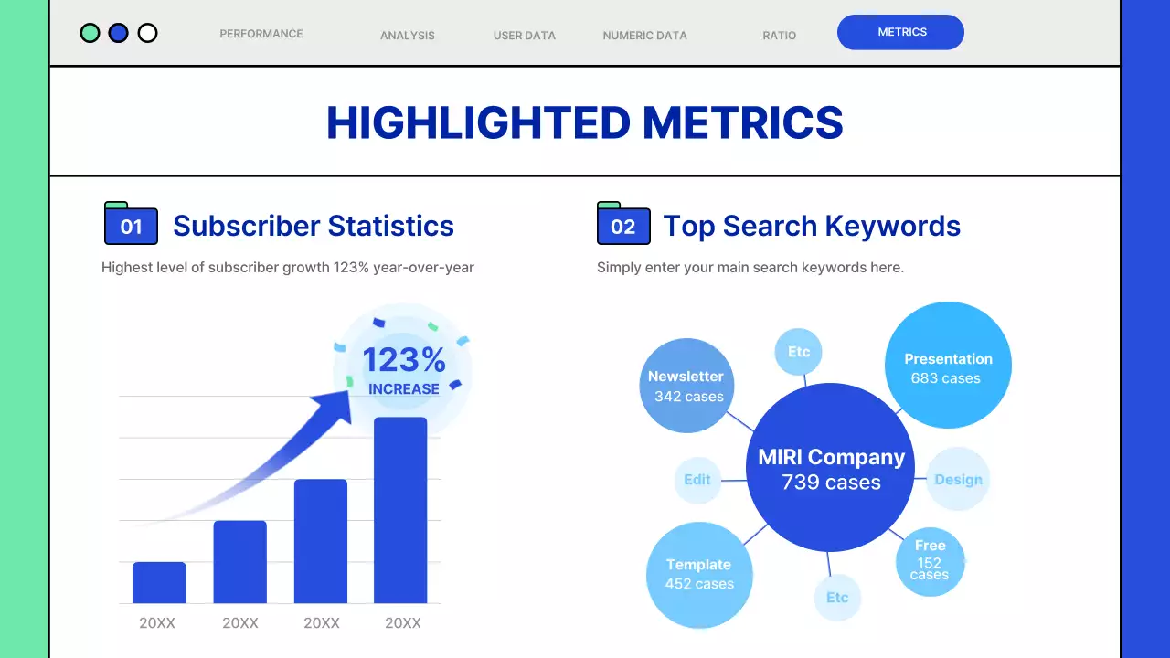 블루 모던 데이터 제안서 문서 프레젠테이션