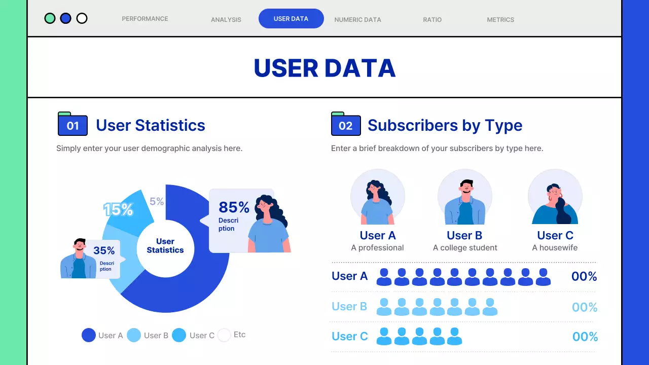 블루 모던 데이터 제안서 문서 프레젠테이션