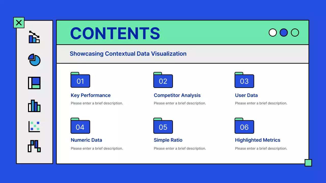 블루 모던 데이터 제안서 문서 프레젠테이션