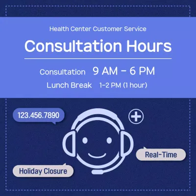 Blue Modern Consultation Announcement Social Media Post