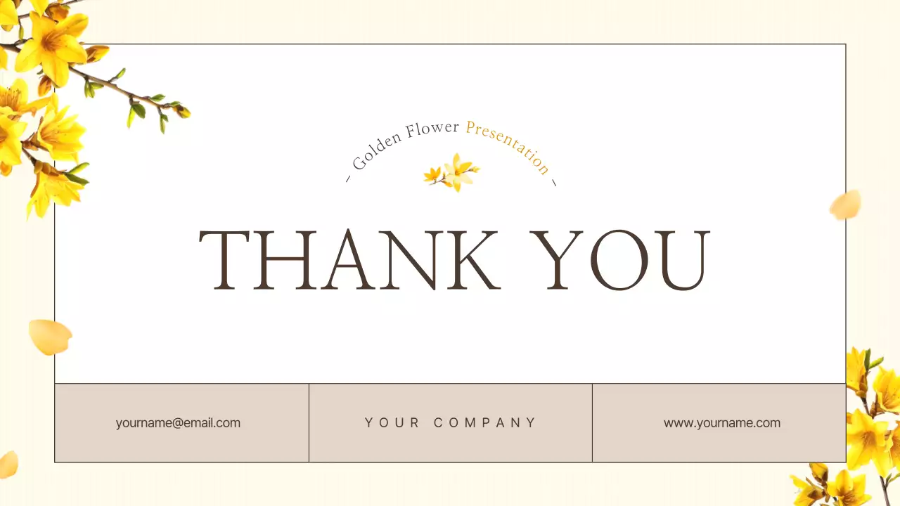 노란색 꽃 템플릿 프레젠테이션