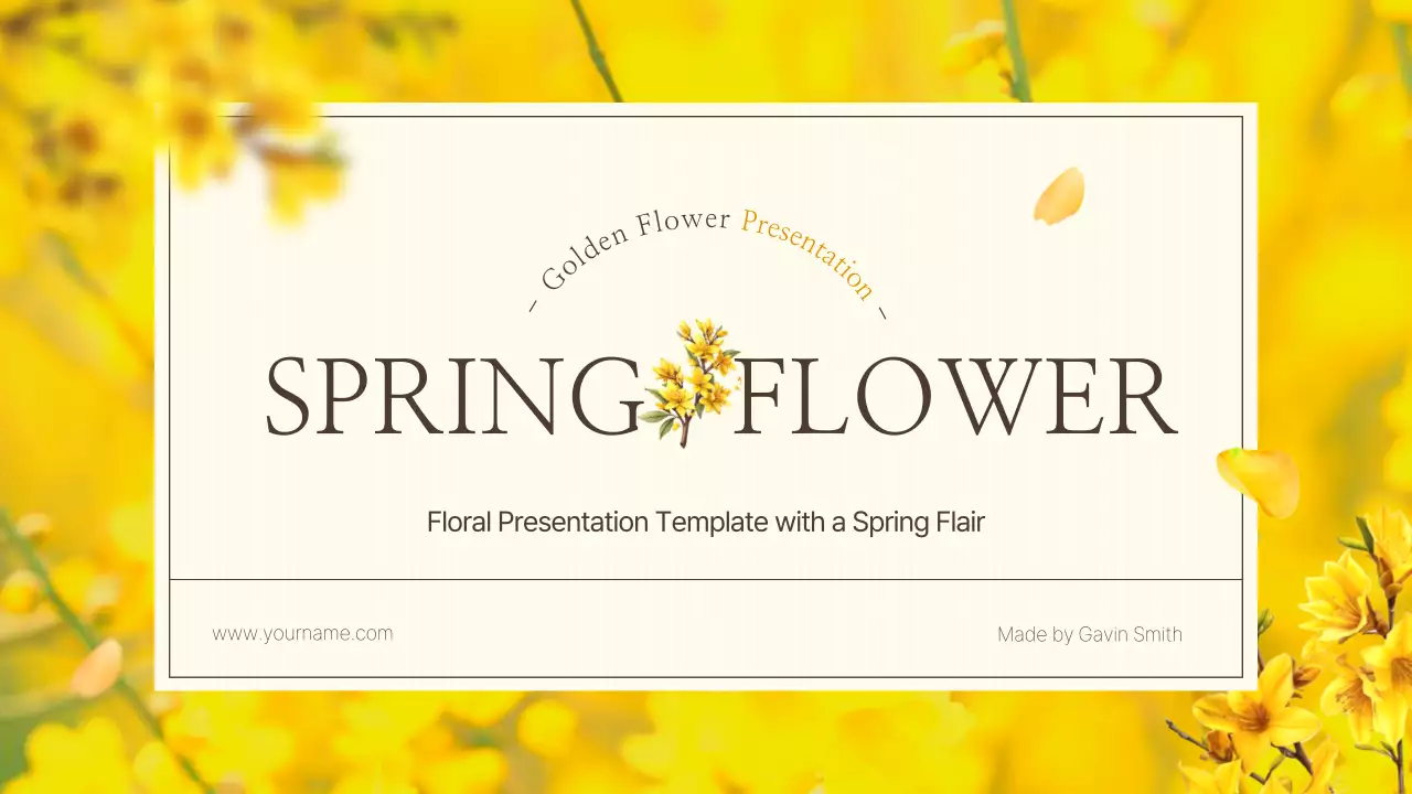 노란색 꽃 템플릿 프레젠테이션