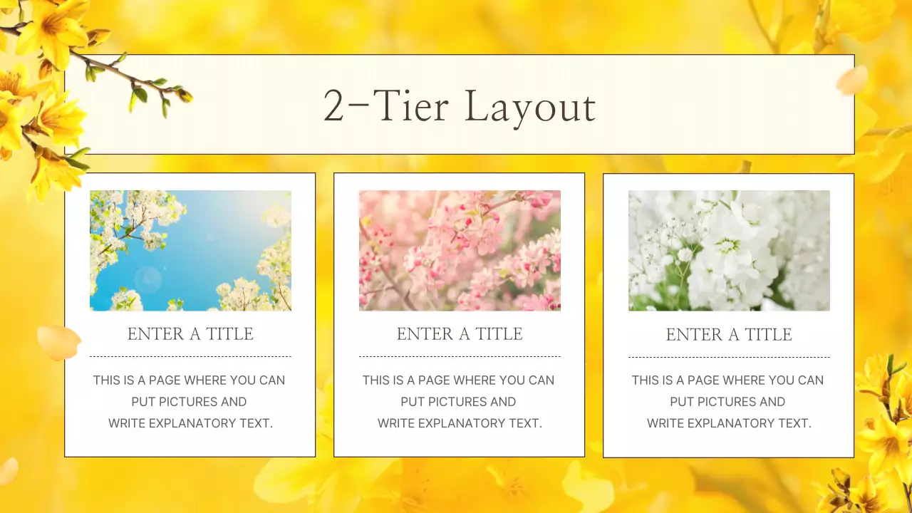 노란색 꽃 템플릿 프레젠테이션
