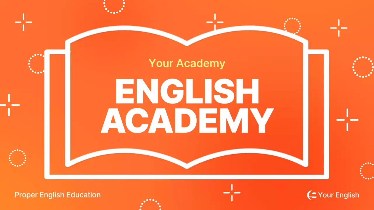 Orange Modern English Academy Promotion Presentation