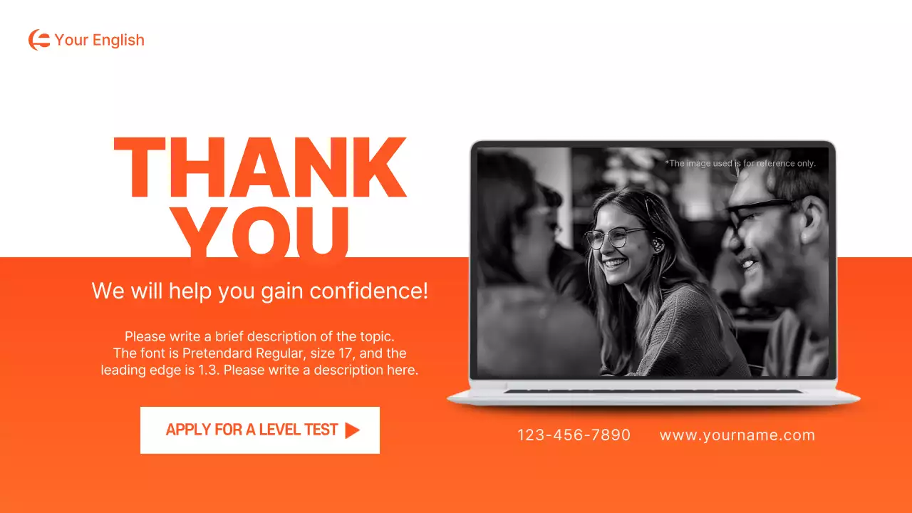 Orange Modern English Academy Promotion Presentation