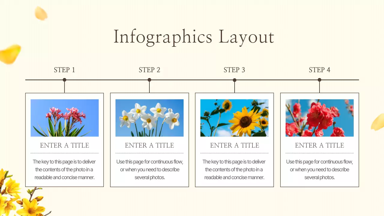 노란색 꽃 템플릿 프레젠테이션