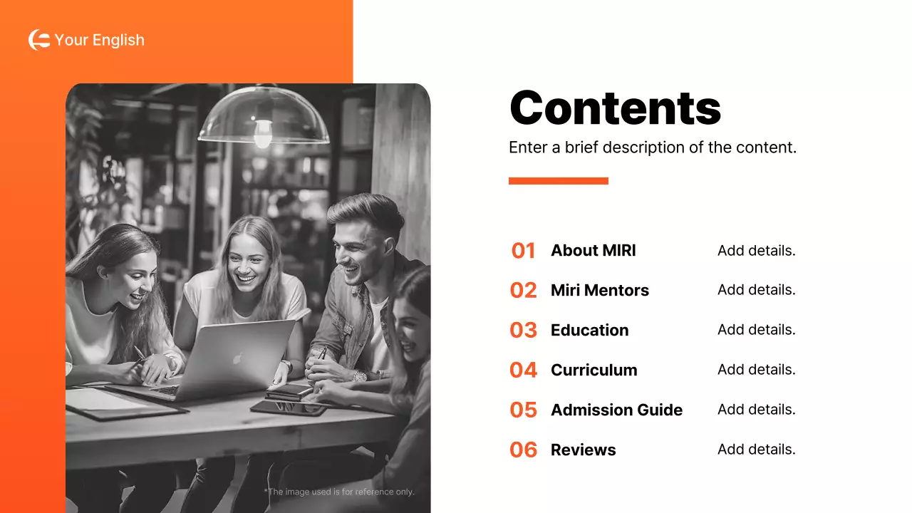 Orange Modern English Academy Promotion Presentation