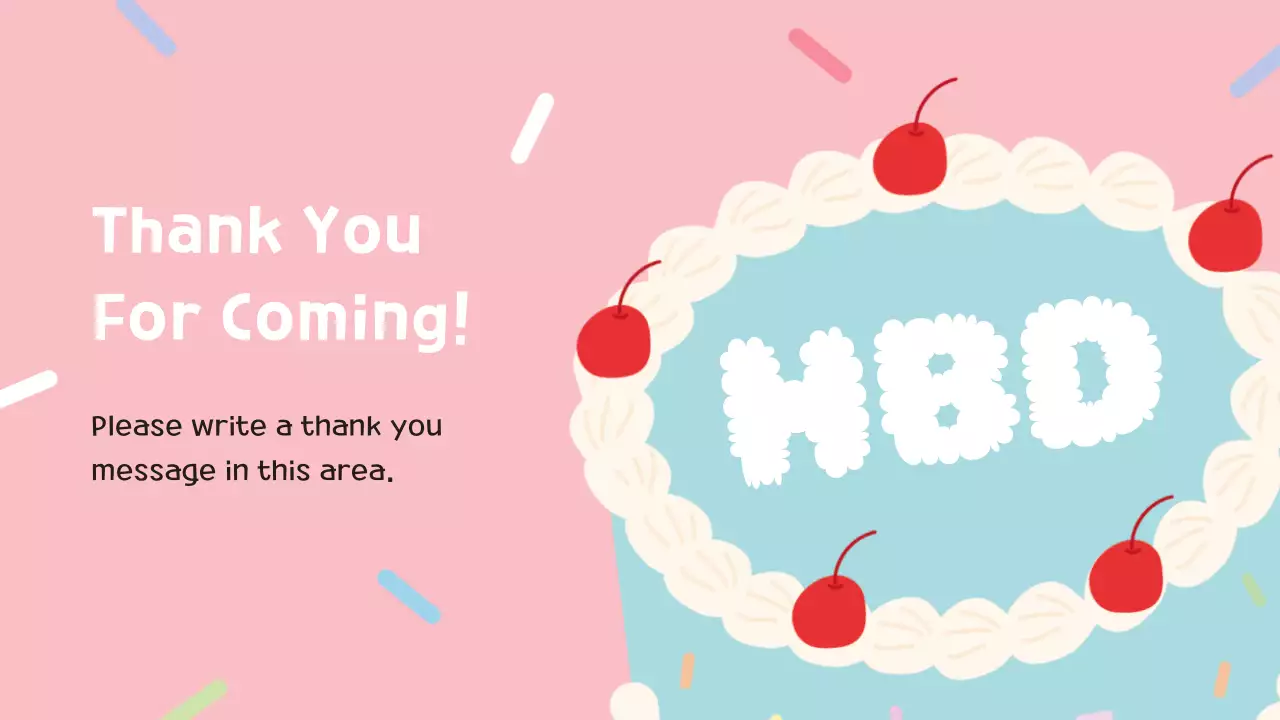 핑크 귀여운 아기 초대장 프레젠테이션