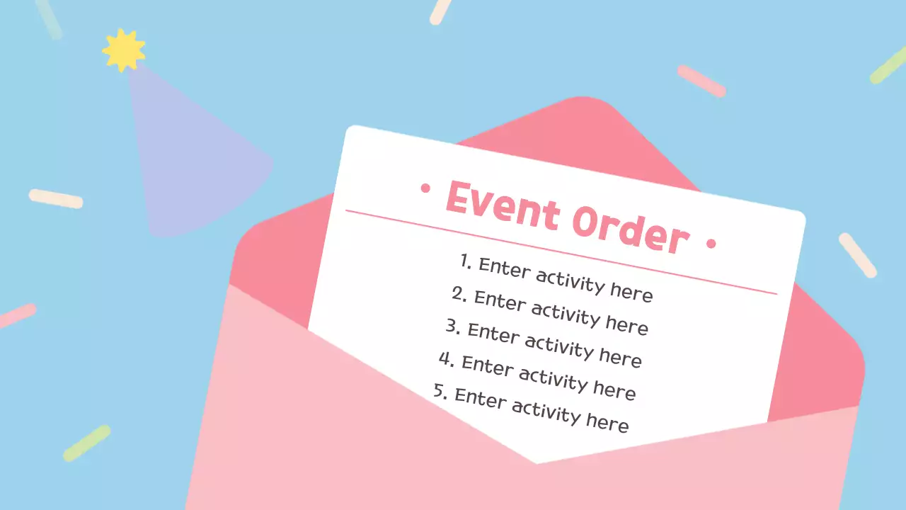 핑크 귀여운 아기 초대장 프레젠테이션