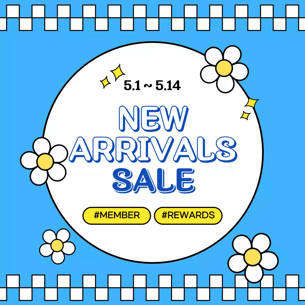 Blue Trendy Sale Promotion Social Media Post