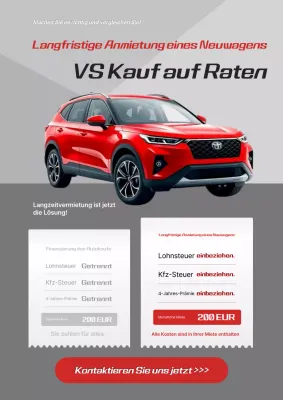rote moderne Autowerbung