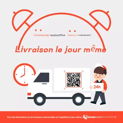 Publicité d'expédition simple rouge