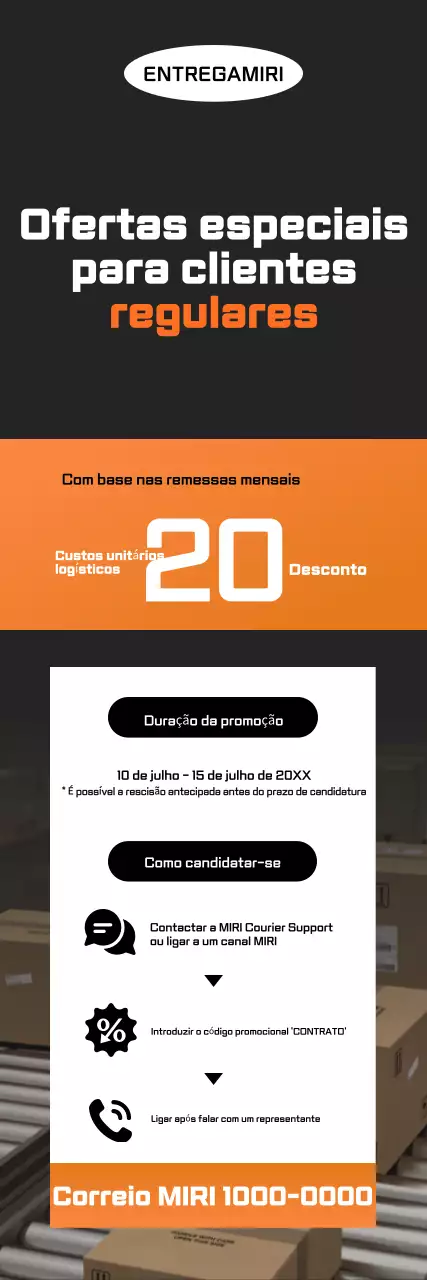 Promoção de Logística Moderna Laranja