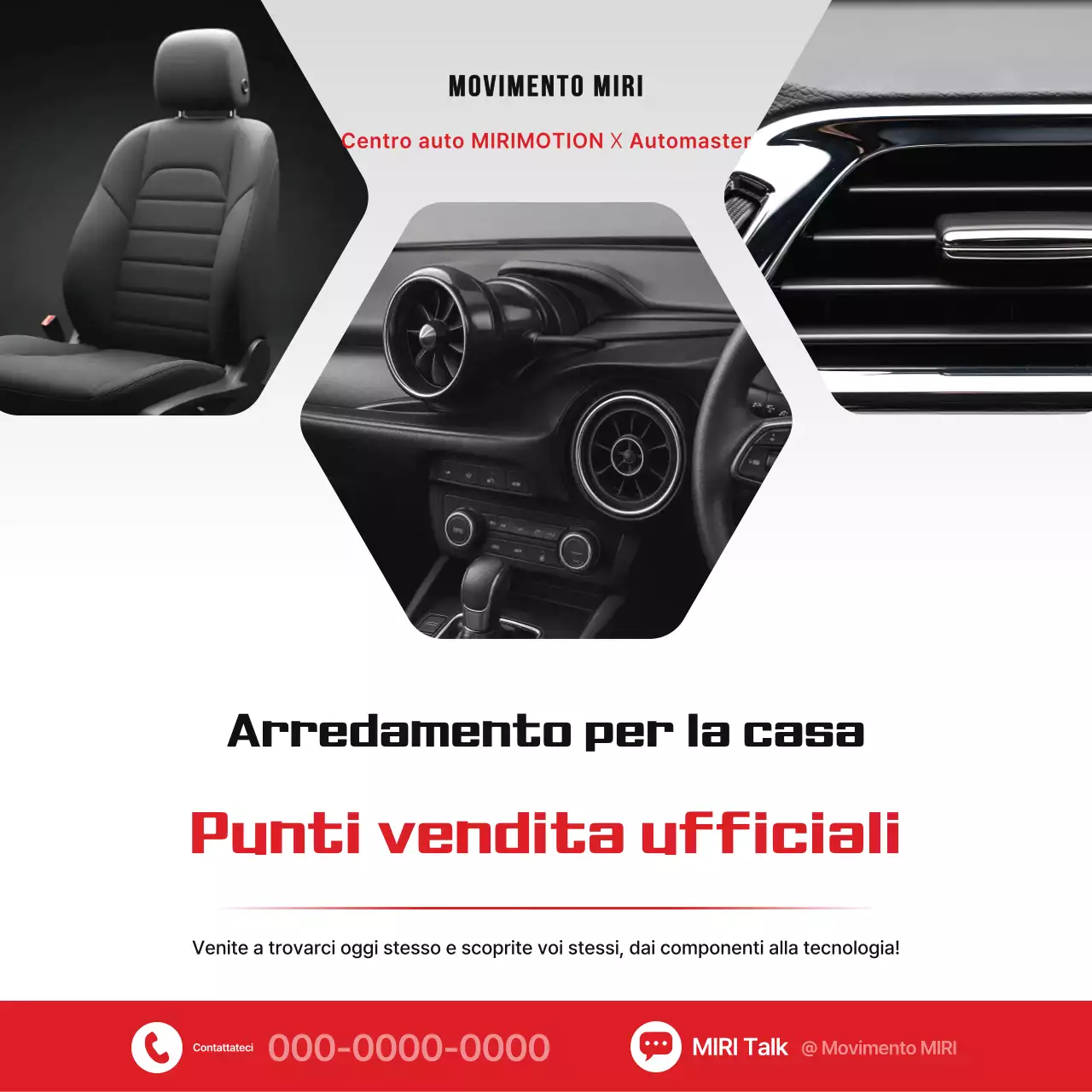 Informazioni sul negozio di accessori per auto moderne nere