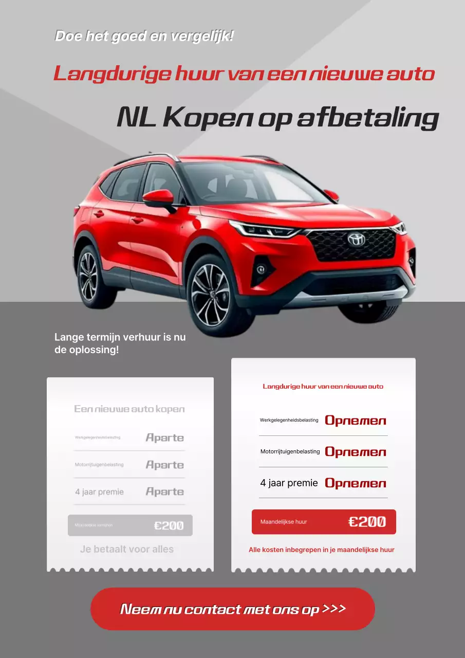 rode moderne auto reclame