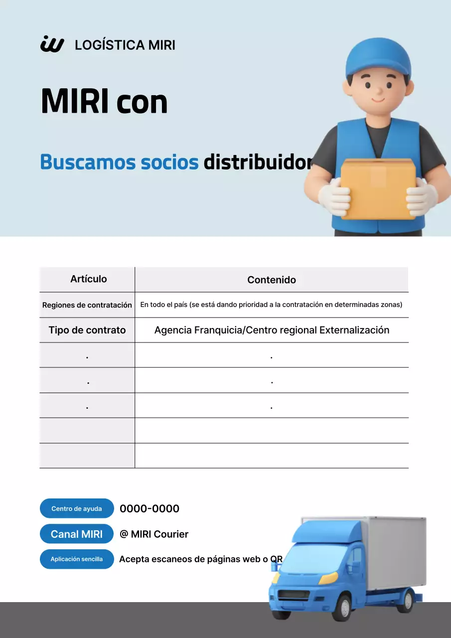 Reclutamiento de Logística Moderna Sky Blue