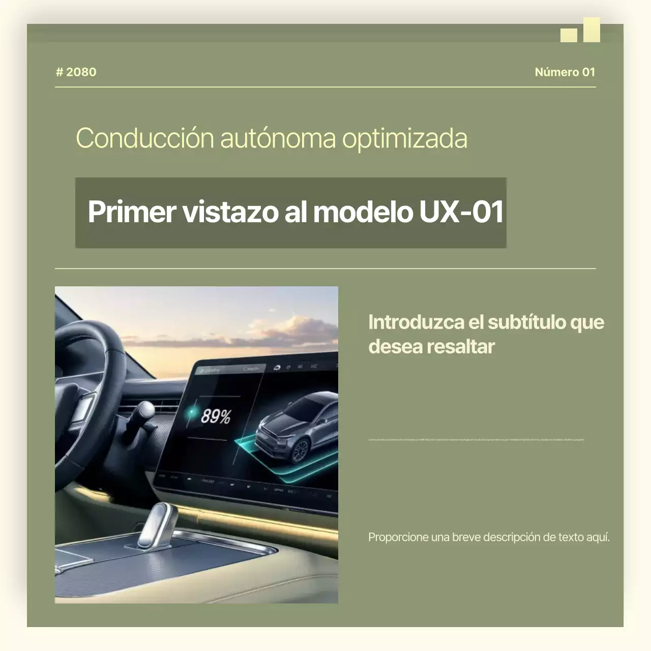 Promoción del coche autónomo moderno de Kaki