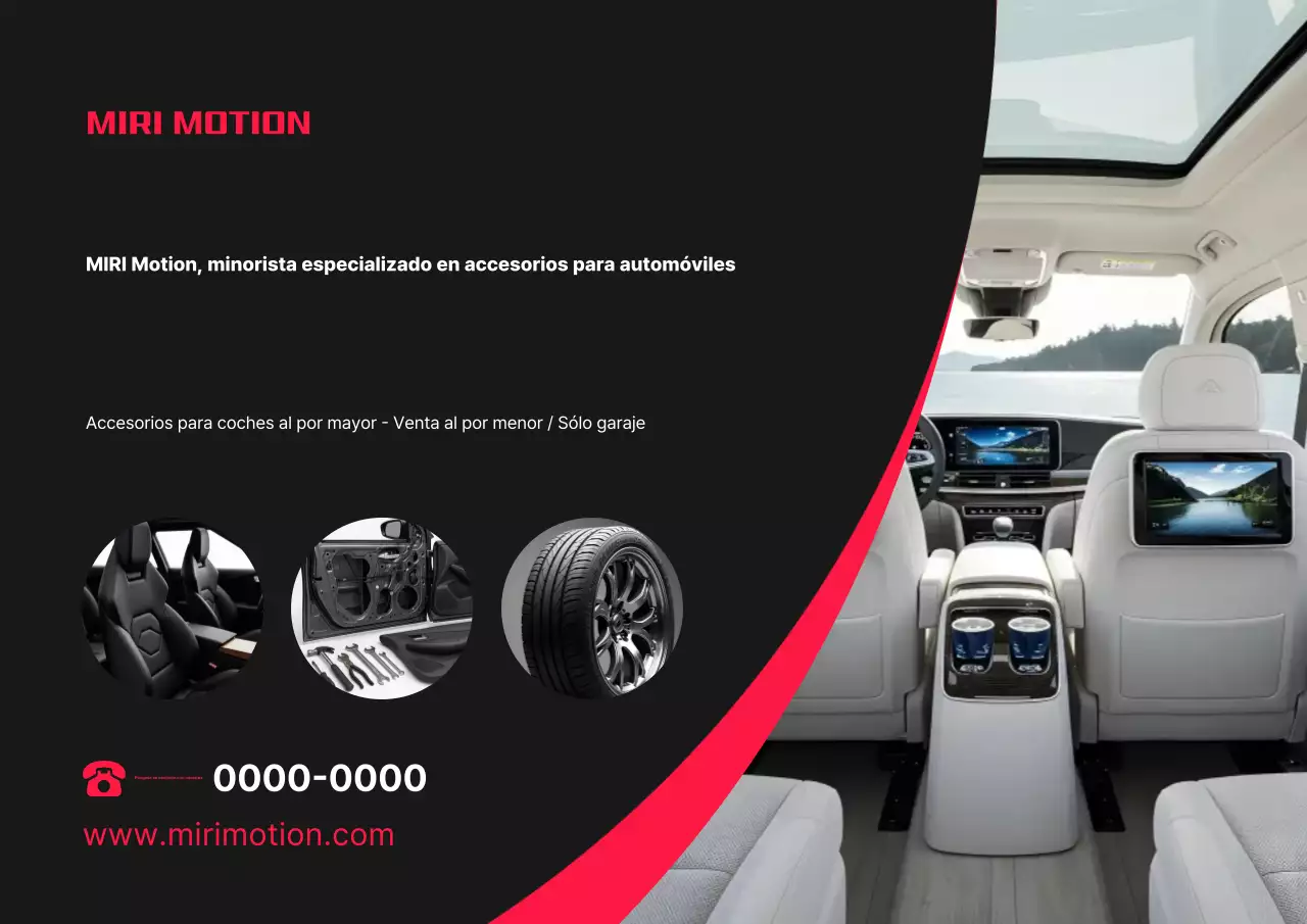 Anuncio de coche moderno negro