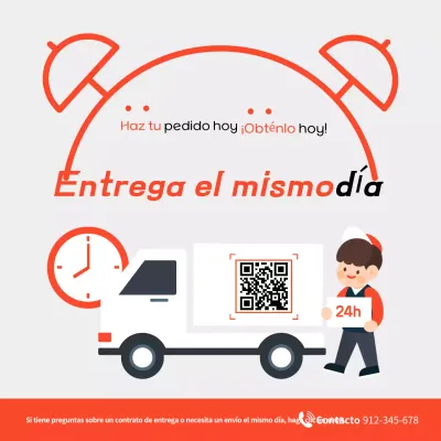 Anuncio de envío simple rojo