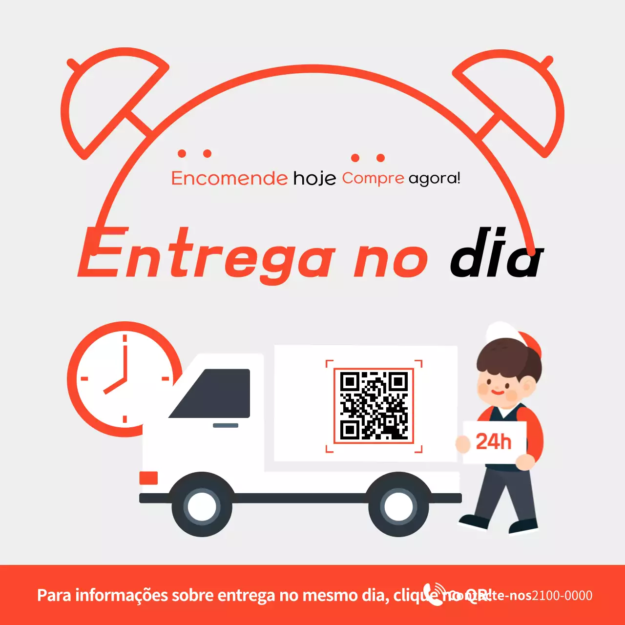 Anúncio de Envio Simples Vermelho