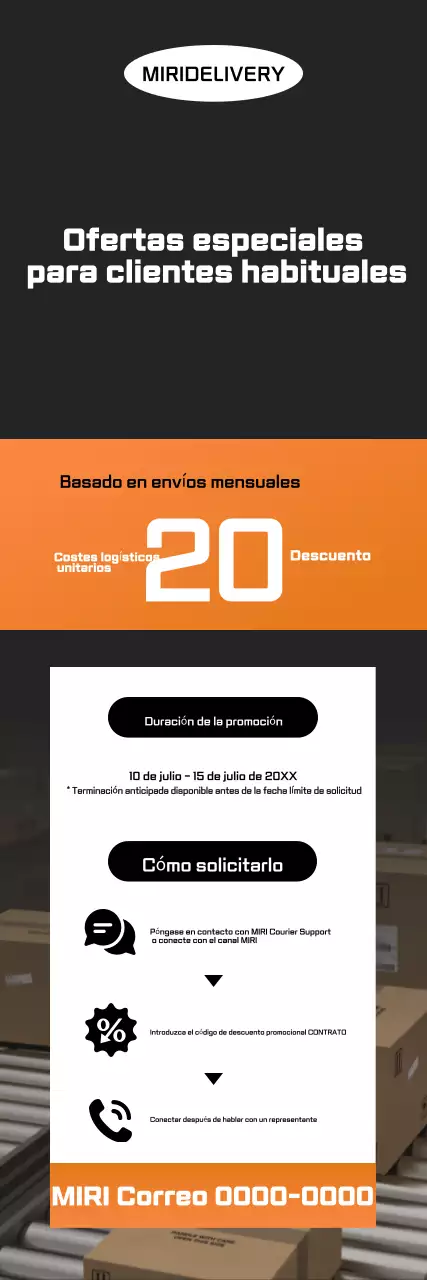 Promoción de Logística Moderna Naranja