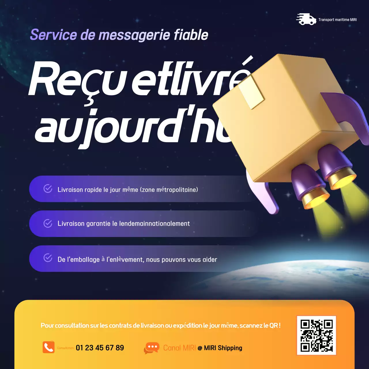 Publicité du service de messagerie moderne Bora