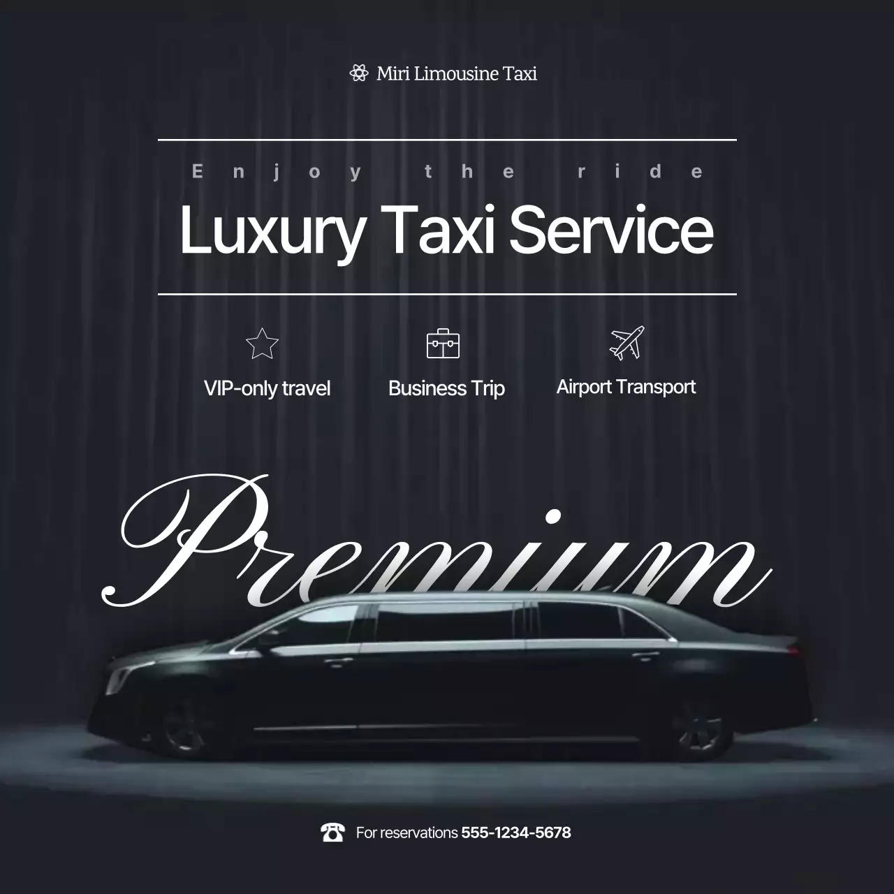 Black Luxury Limousine Advertising Promotion