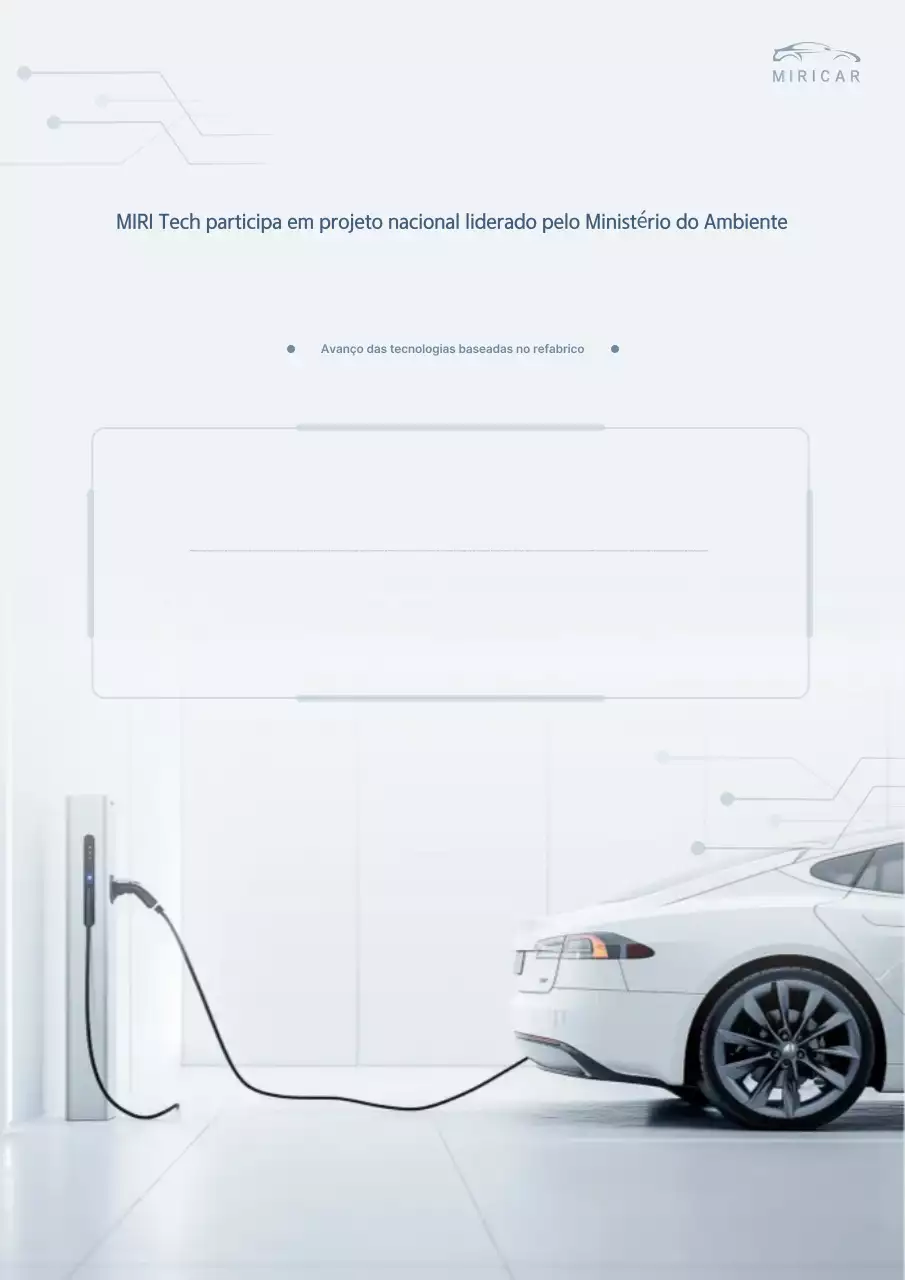 Promoção de tecnologia de bateria de carro elétrico moderno branco
