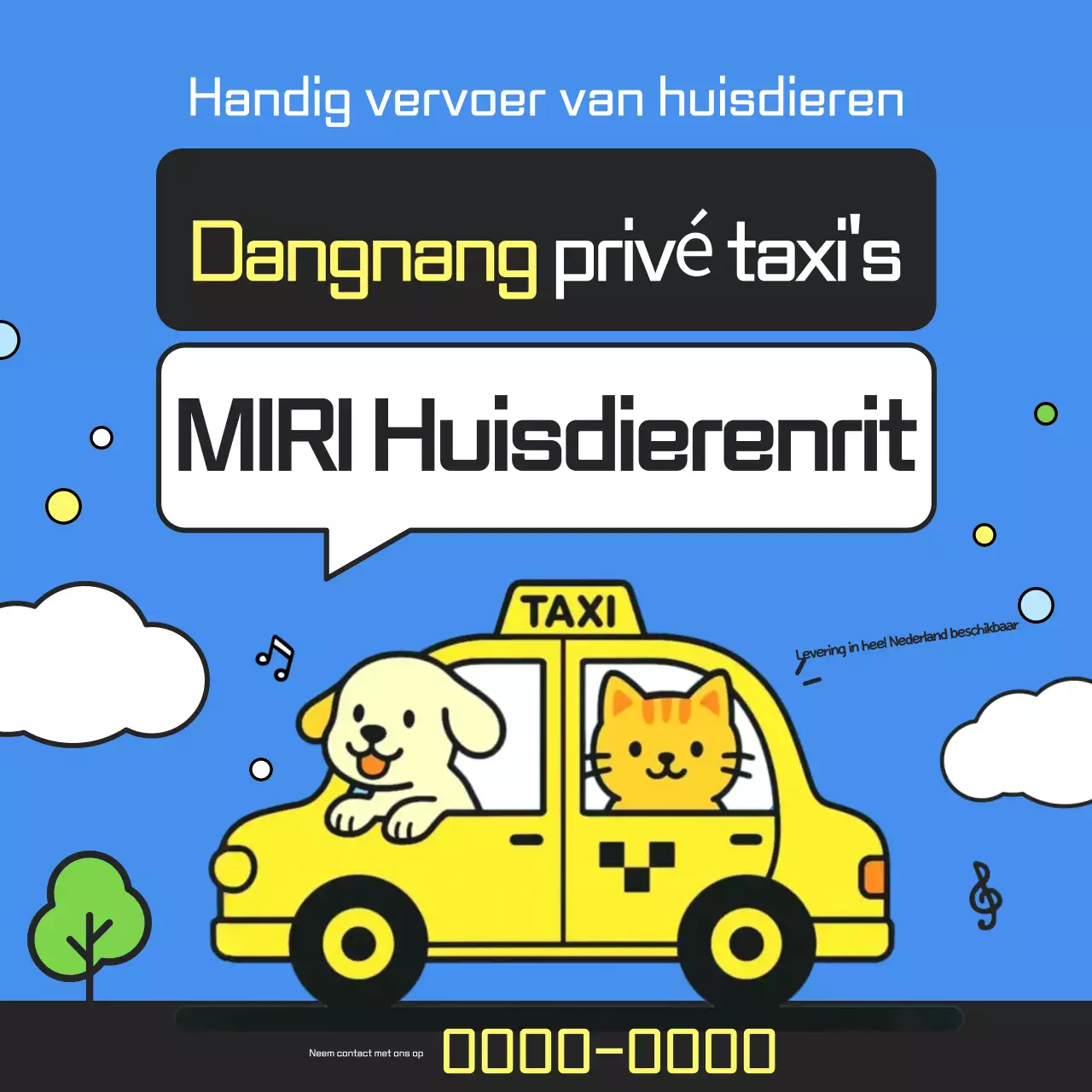 Sky Blue Baby Pet Taxi Service Promotie