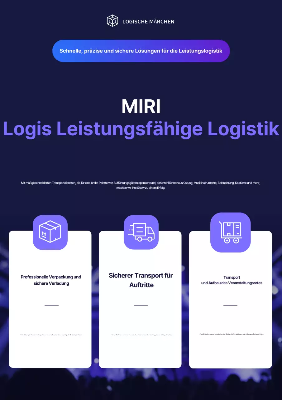 Blue Clean Performance Cargo Logistics Service-Leitfaden