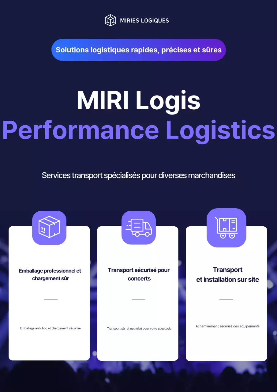 Guide des services logistiques de fret Blue Clean Performance