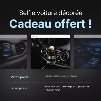 Promotion d'accessoires de voiture modernes noirs