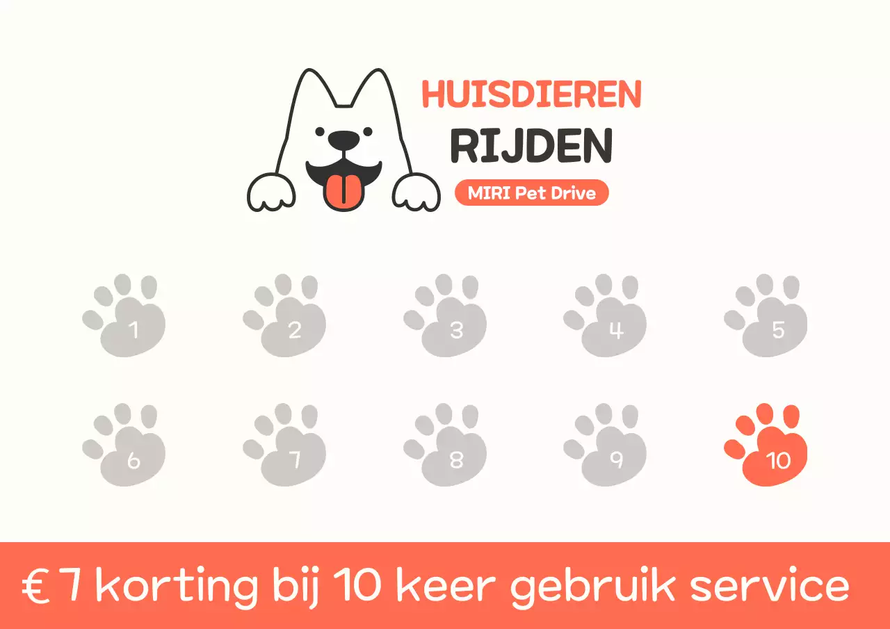 Oranje Eenvoudig Huisdierentaxi Visitekaartje