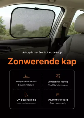 Advertentie voor zwarte moderne autoaccessoires
