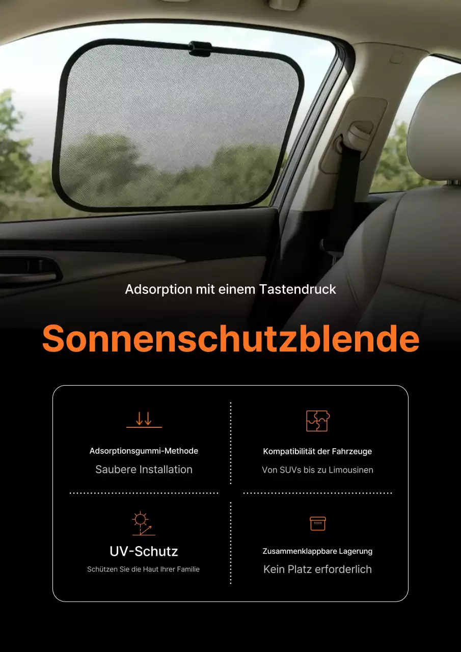 Schwarze moderne Autozubehör-Werbung
