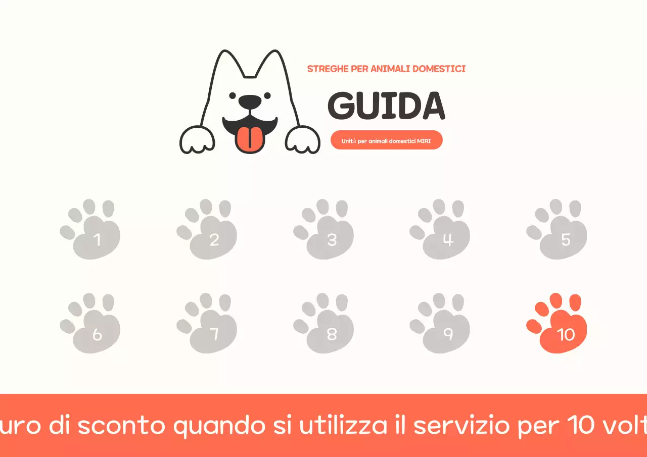 Biglietto da visita arancione semplice per taxi per animali domestici