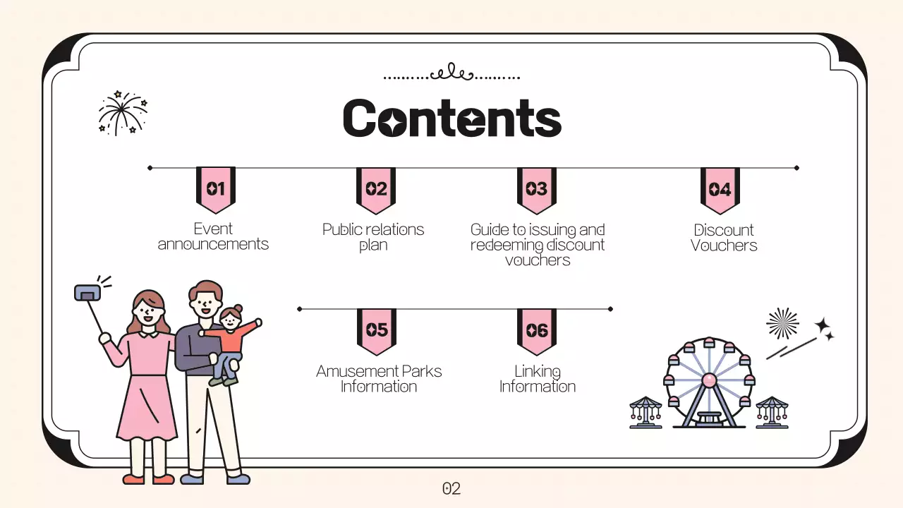 핑크 트렌디 어뮤즈먼트 프로모션 프리젠테이션