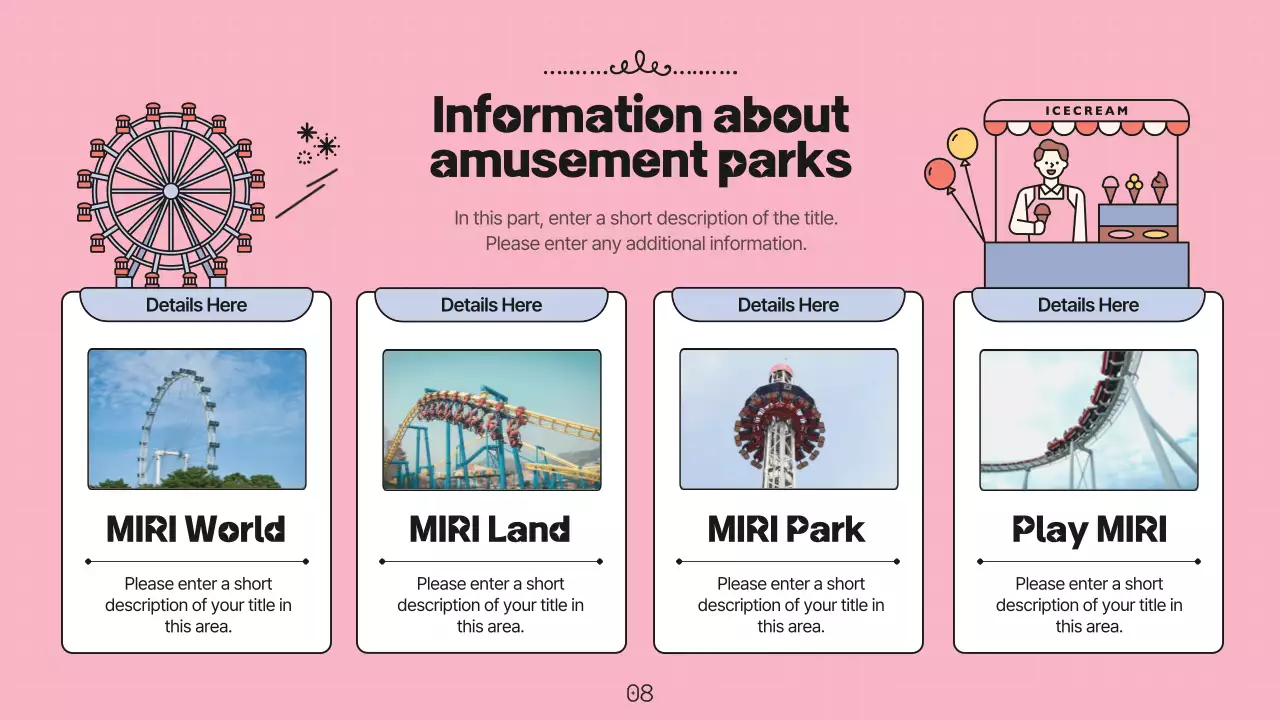 핑크 트렌디 어뮤즈먼트 프로모션 프리젠테이션