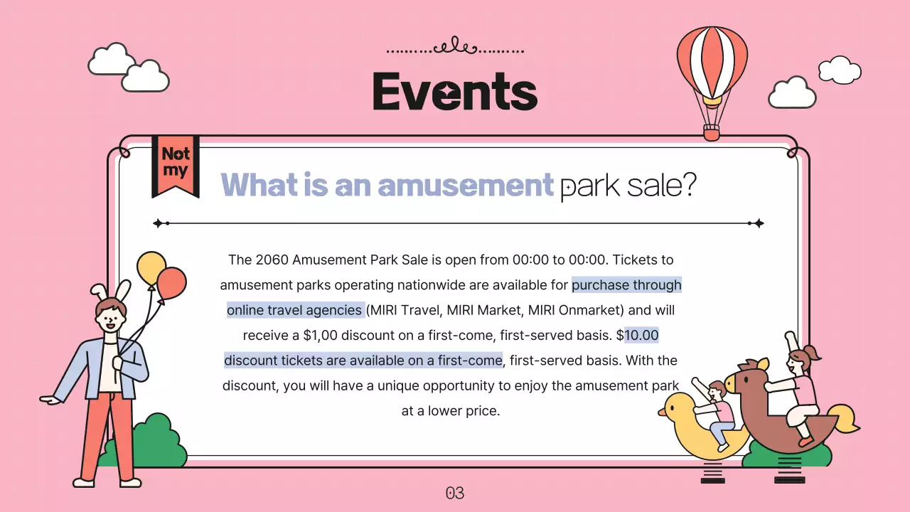 핑크 트렌디 어뮤즈먼트 프로모션 프리젠테이션