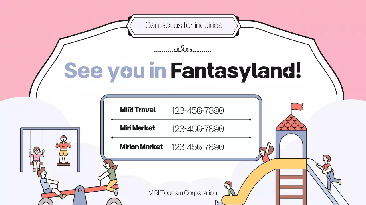 핑크 트렌디 어뮤즈먼트 프로모션 프리젠테이션