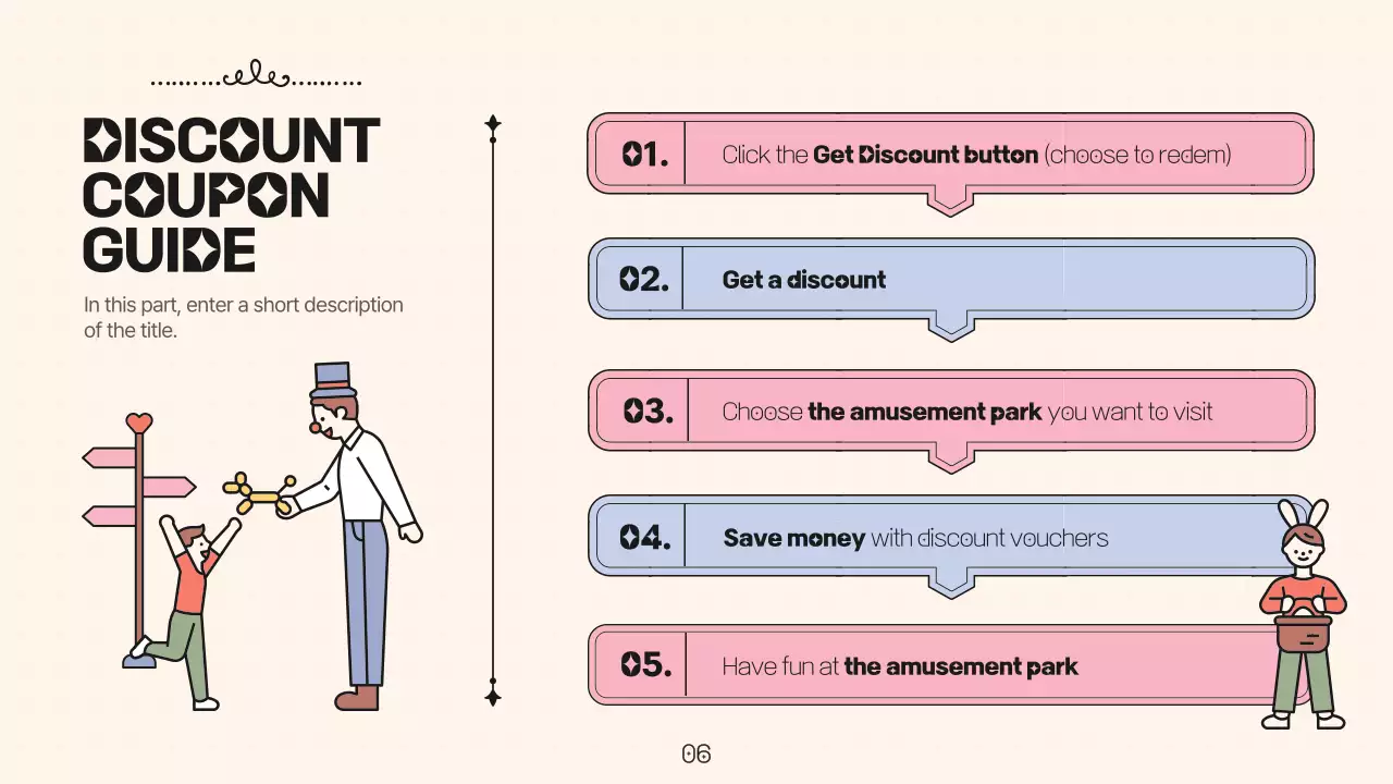 핑크 트렌디 어뮤즈먼트 프로모션 프리젠테이션